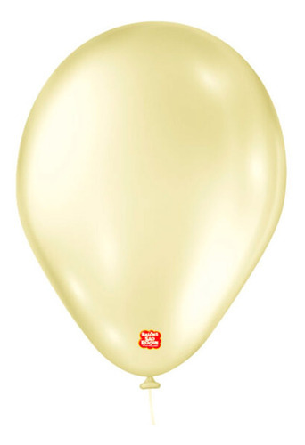 Balão Perolado Látex São Roque 7pol 17cm 25und Cor Amarelo