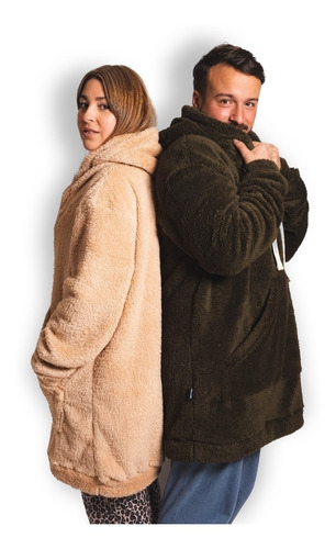 Imagen 4 de 5 de Buzo Pijama Corderito Polar Maxi Oversize Super Calidad