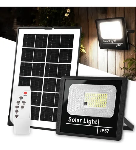 Refletor Solar Led Luz Branco Frio D Água Ip67 Externo 400w