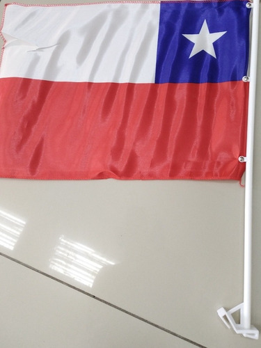Par De 2 Banderas Chilenos, Camión Grande 40x 29