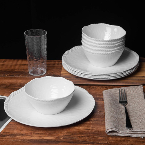 Set De Platos 6 Pz 27.94 Cms Redonda Melamina Ensalada