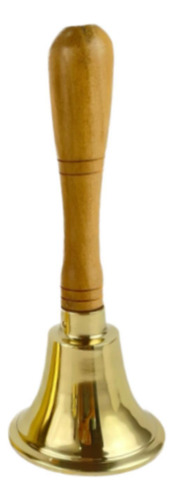 Campana De Mano De Mango De Madera Para 7,7 Cm X 20,4 Cm