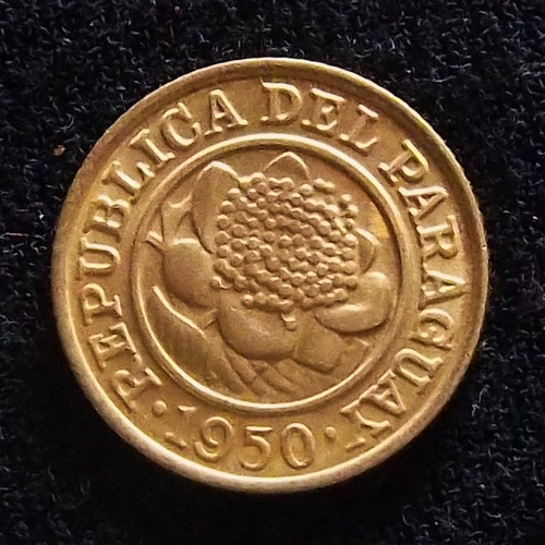 Paraguay 1 Céntimo 1950 Sin Circular Km 20 Flor De Guayabero