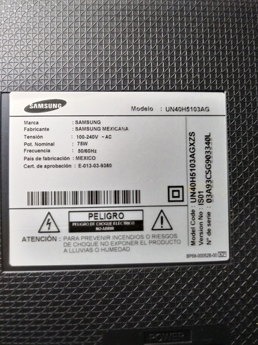 Tv Samsung Un40h5103ag En Desarme Smartv