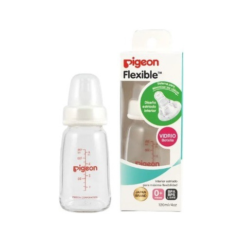 Mamadera De Vidrio Pigeon Flexible 120 Ml