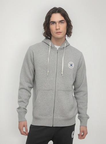 Polerón Hoodie Core Full Zip Gris Converse