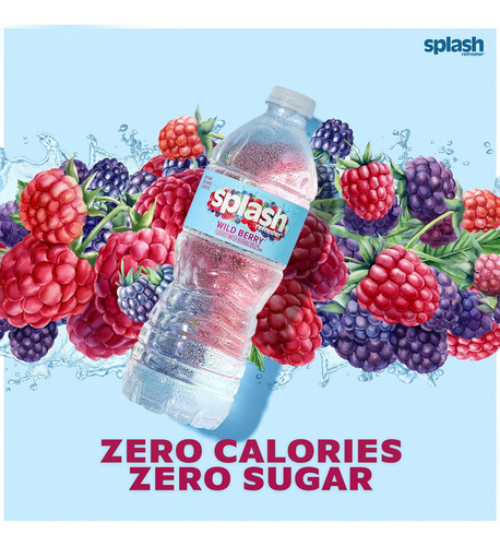 Splash Refresher, Bebida De Agua Con Sabor A Bayas Silvestre