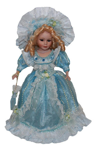 De Muñeca Femenina De Victoriana De 40 Azul Claro