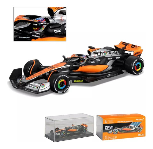 Bburago 1:43 2023 F1 Mclaren Mcl60 #81 Oscar Piastri F1 Car