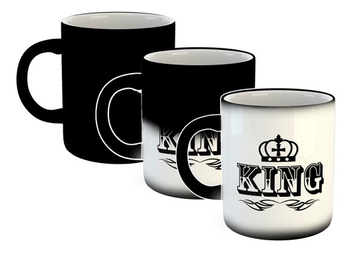 Taza Magica King Queen Rey Reina Corona M2