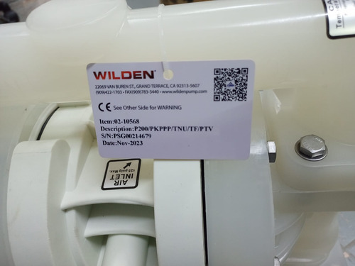 Bomba De Diafragma Wilden P200/pkppp/tnu/tf/ptv
