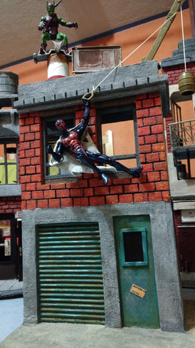 Diorama Edificio Marvel Legends Spiderman, Batman Escala 6  
