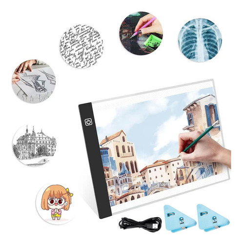 Block De Dibujo Mesa De Luz Portátil Para Led A4 Dibujo