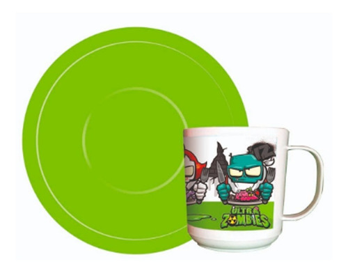 Imagen 1 de 1 de Taza Con Plata Zombies Om154 Cresko