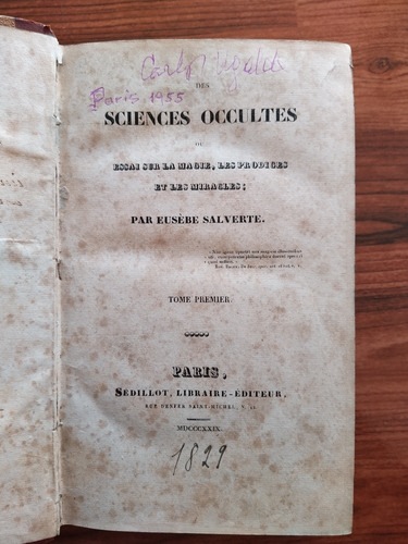 Libro Antiguo, Ciencias Ocultas, Magia. (en Francés)