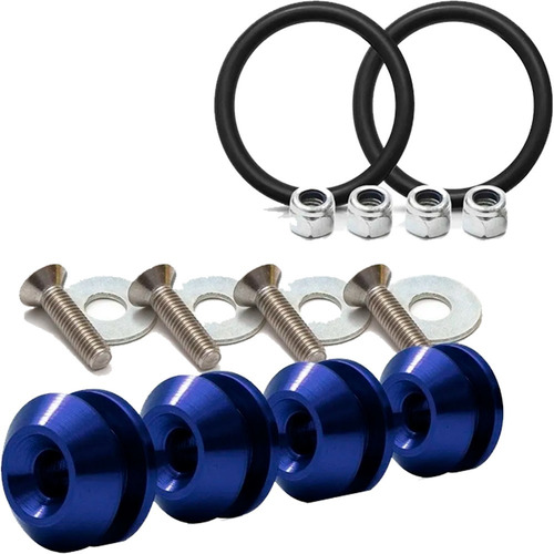 Kit Capa De Pinça Trava Parachoque E Fita Reboque Azul