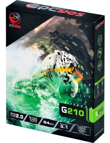 Imagem 7 de 8 de Placa De Vídeo Pcyes Nvidia Geforce G210 1gb Ddr3 64 Bits