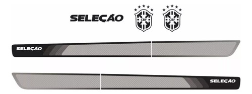 Adesivo Faixa Lateral Emblema Vw Voyage Seleção 2014 Preto