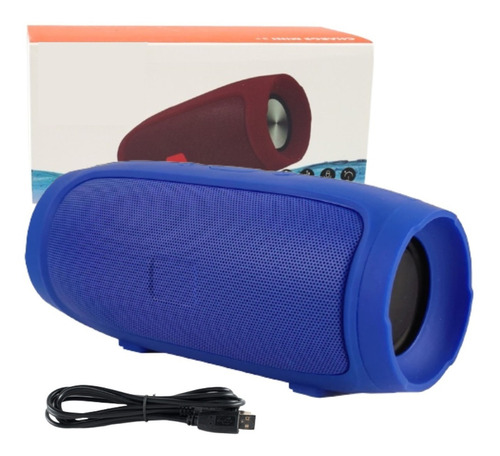 Alto-falante Charge Mini Caixinha De Som Rádio FM Bluetooth Portátil portátil azul 110V/220V 