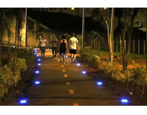 Tacha Solar Led Vial Intermitente Blanca - Excelente Calidad
