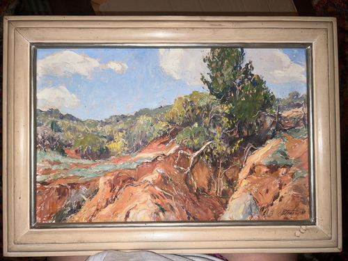 Pintura Al Oleo / Cuadro De Luis Strozzi / Paisaje, Año 1941