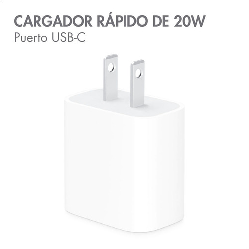 Imagen 2 de 7 de Cargador Rápido 20w Para iPad Pro + Cable Tipo C A Lightning