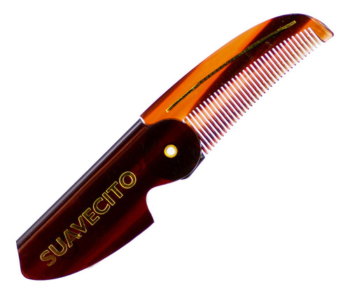 Bigote Plegable Comb Suavecito Deluxe, Color Ámbar, C108nn
