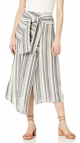 Bcbgmaxazria Falda Midi Asimétrica De Rayas Para Mujer