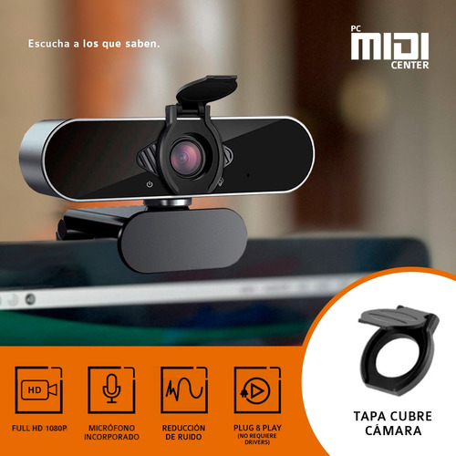 Imagen 5 de 9 de Webcam Full Hd Microfono 1080p Pc Zoom Ausek Wl011