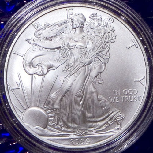 Moneda Plata Onza Ley .999 Libertad Eeuu 2009 Excelente Edo