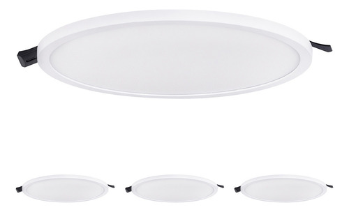 Pack 3 Lámparas Techo Led 25w, 2700k, Estévez, Color Blanco