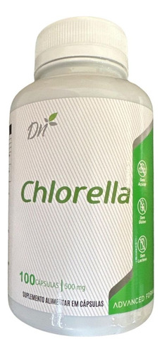 Clorela 100 Cáps Alga Clhorella Vit B12 Detox Antioxidantes