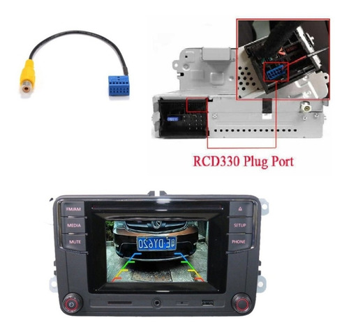 Imagen 5 de 9 de Arnés Cámara Reversa Rcd330 Rcd360 Virtus Jetta Tiguan Seat