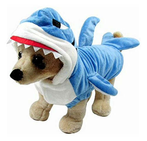 Disfraz De Tiburón Azul Para Mascotas