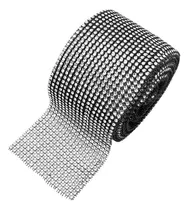 Comprar Metro Falso Strass Negro 18 Lineas Tortas Costura X10 Yardas