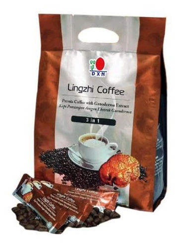 2 Bolsas Lingzhi Coffee 3 En 1 Dxn - 40 Sobres - 