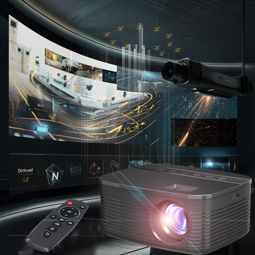 Un Mini Proyector Led Hd Portátil Para El Hogar De 100 Pulga