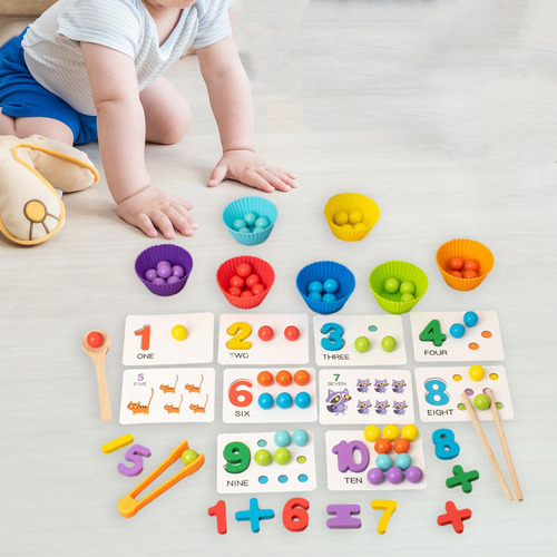 Z Juego De Cuentas Con Clip, Juego De Contar Y Combinar,