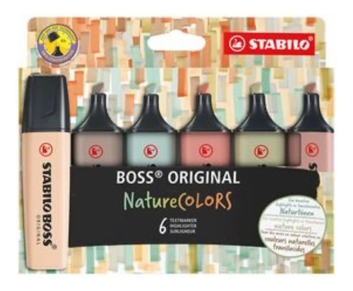 Resaltadores Fluo Stabilo Boss Naturecolors Set X6