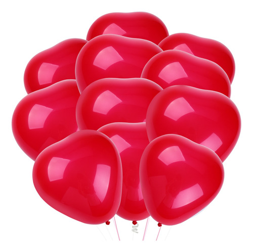 Globos De Látex Con Forma De Corazón Rojo De 10 Pulgadas, Su