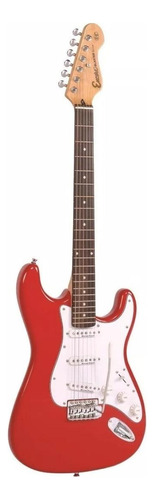 Guitarra elétrica Encore E6 de  madeira maciça gloss red brilhante com diapasão de pau-rosa