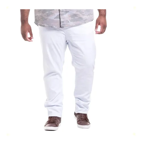 Cal a Jeans Enfermagem Masculina Plus Size Branca Ate N 56