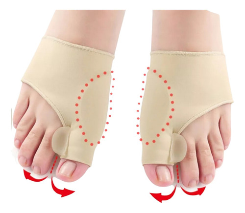 Corrector De Juanete Separador De Tela Valgus 1par Full