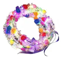 Comprar 12x Guirnaldas De Flores Luz Led Coronas Luminosas Fiestas