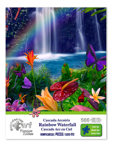 Rompecabezas Wuundentoy Premium Edition 500 pzas, Cascada Arcoiris