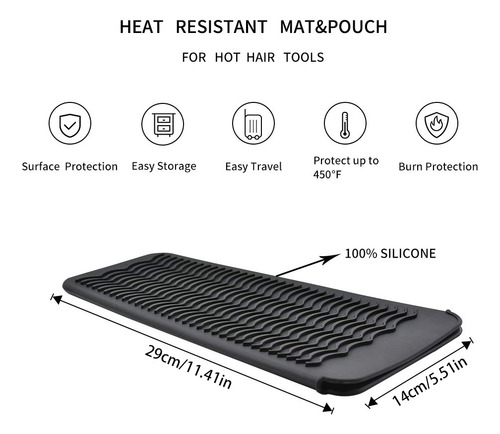 Bolsa De Viaje De Silicona Resistente Al Calor Para Rizador
