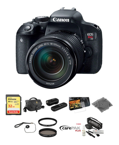 Canon Eos Rebel T7i Dslr Camara Con 18-135mm Lens Deluxe Kit