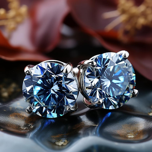 Aretes De Plata 925 Ley Solitario Moissanita Mujer Hombre