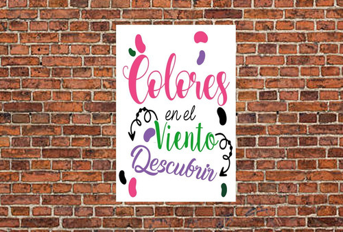 Vinilo Decorativo 30x45cm Colores En El Viento Descubrir