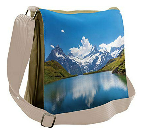 Bolso De Mensajero - Ambesonne Winter Bag, Snow Frozen Lake 